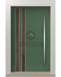 PIVOT V28 - aluminum front door with wooden decor