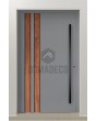 LIM V28 - aluminum entrance door with wooden decor