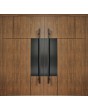 LIM v35 double - double aluminum front door with wooden texture and decor