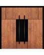LIM v35 double - double aluminum front door with wooden texture and decor