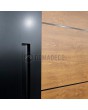 LIM v36 double - double aluminum front door with wooden decor