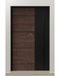 LIM V36 - aluminum front door with wooden decor