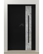 PIVOT V41 - aluminum front door pivot with white rock stone texture