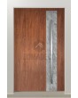 LIM V41 - aluminum front door covered with white rock stone texture