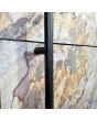 LIM V46 - aluminum front door with sand rock stone