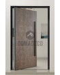 PIVOT V53 - rust aluminum pivot door covered with rust sintered