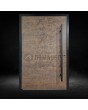 Rust aluminium pivot door covered with rust sintered