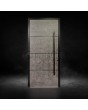 Aluminum entry door covered with sintered quartz