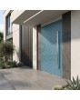 Blue sound proof aluminum door