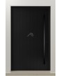 PIVOT V62 - aluminum pivot entry door with vertical milling