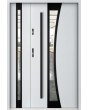 Sta Gemini Duo Noir - modern entrance door with side panel