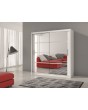 Derby 203 - White wardrobe with mirror