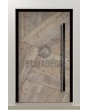 PIVOT WOODLINE 3 - pivot door covered Fir Platinum wood imitation