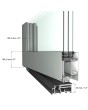Aluminum Pivot door with left and right sidelight, glass panels