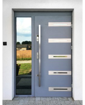 Fargo door with left sidelight (view from the outside) - aluminum entry door