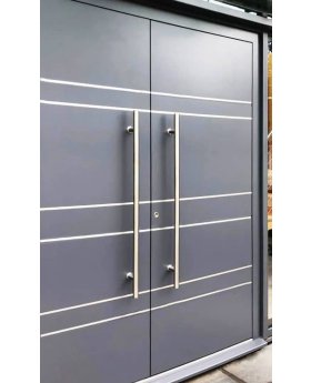 anthracite modern double aluminum door