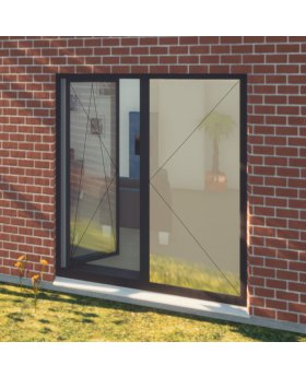 AL86-B4 - tilt and turn balcony double door (inside opening)
