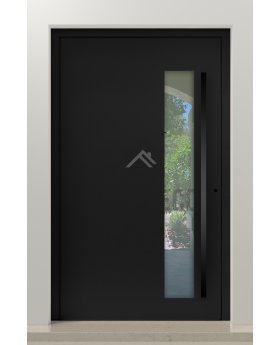 PIVOT C8 - Pivot aluminum designer door with glass