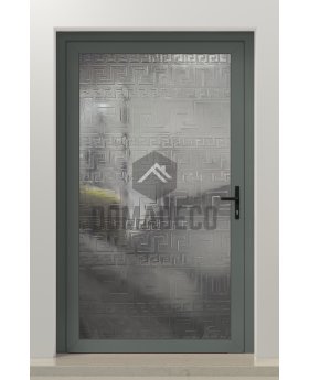 PIVOT FS3 - aluminum pivot door with fusing glass