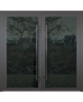 LIM VL19 double - Painted Glass Lacobel double aluminum door