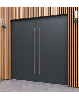 LIM v59 double - prehung double aluminum exterior door with ribs