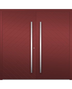 LIM v59 double - prehung double aluminum exterior door with ribs