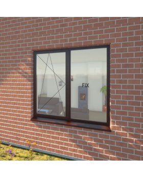 AL86-D1 - Double aluminum window - tilt and turn / fixed