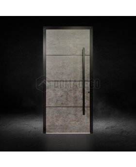 PIVOT V56 - aluminum pivot door covered with sintered quartz Domadeco