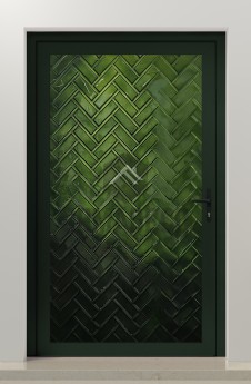 PIVOT FS1 - high-quality aluminum pivot door with fusing glass