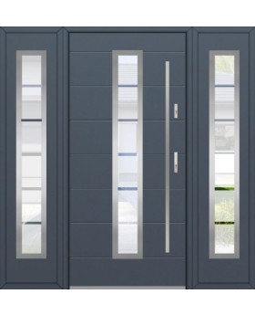 Fargo 12C T - stainless steel front door with two side panels