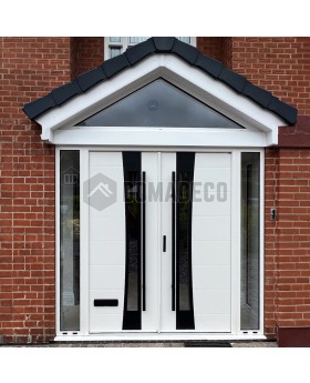 Fargo 37 white double door with left and right sidelights