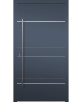 LIM AD18 - aluminum entrance door with horizontal stripes