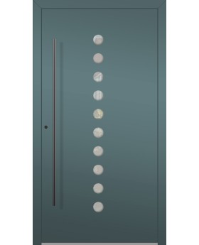 LIM Arlekin - aluminum front entrance door with ten small windows