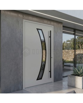Grey modern aluminum door 