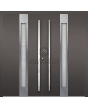 LIM C1 double - modern aluminum double hinged front door with glass
