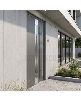 anthracite modern aluminum front door for home
