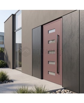 dusty rose aluminum doors