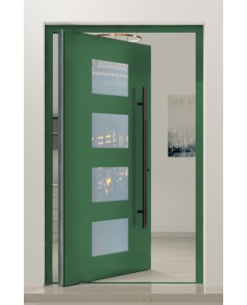 PIVOT C2 - aluminum pivot door with four glass