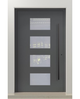 PIVOT C2 - aluminum pivot door with four glass