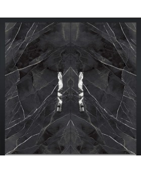 LIM Calacatta double - aluminum double door covered with Calacatta Black sintered quartz
