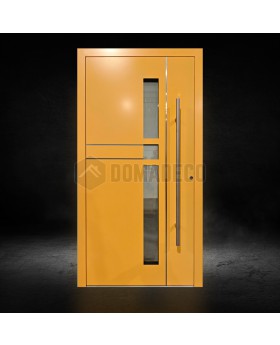 Yellow quality aluminum modern entry door