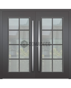LIM CL06 double - classically styled traditional aluminum hinged door with glass
