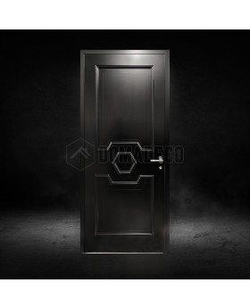 Black classic design aluminum door for home