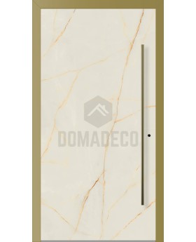 LIM Cristallo - aluminum hinged door covered with Cristallo sintered quartz