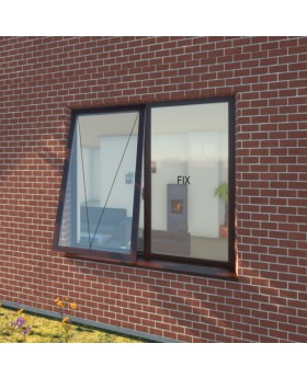 S68-D3 -  double aluminum window top hung and fixed