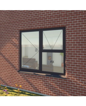 S68-D6 - double aluminum window