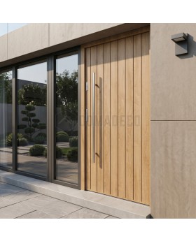 Turners oak high-security steel front door with multi-point locking system