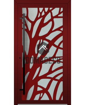 LIM G4 - Glass entry aluminum door with decorative panel
