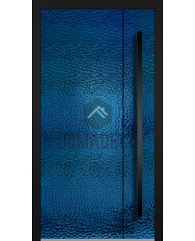 LIM B3 - aluminum hinged door covered with blue stainless steel sheet