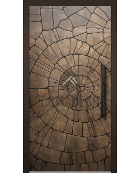 LIM M30 - aluminum hinged door with brown texture of milled metal